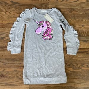 Sweater dress size 8. Unicorn sequin new